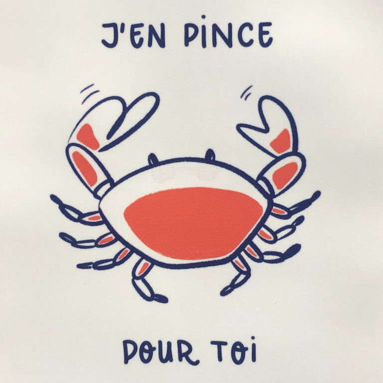 Carte postale "Crabe" illustrée par Marine Flohic | Format A6