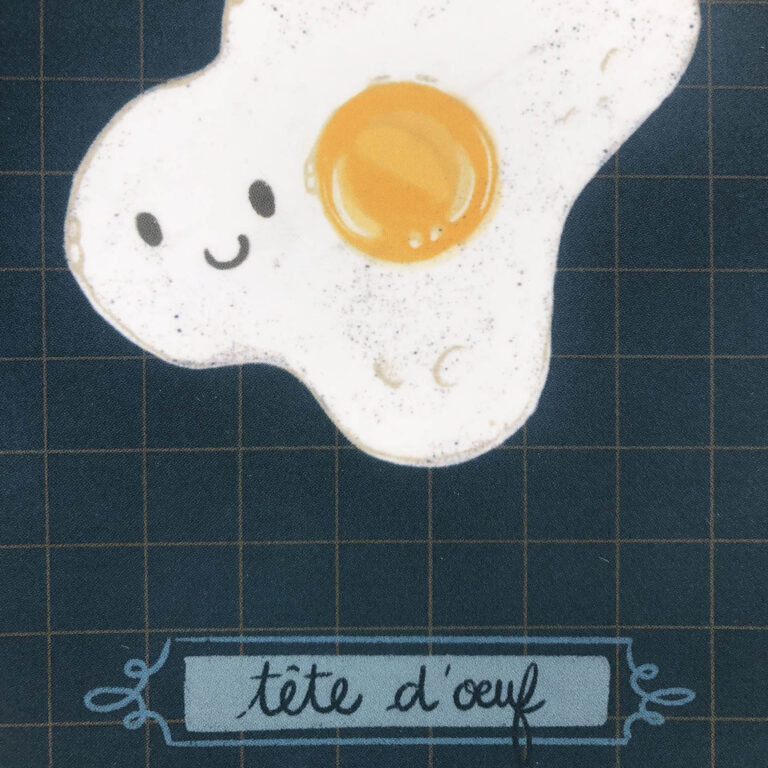 Illustration créée en Bretagne par Marine Flohic | Carte postale tête d'œuf format A6