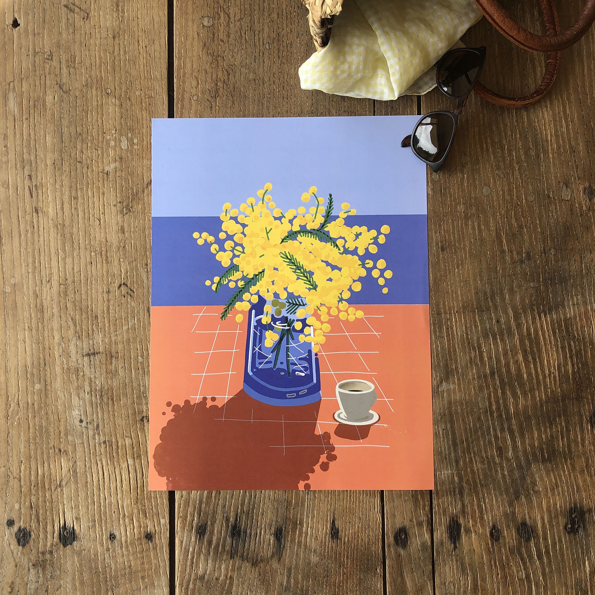 Affiche "Mimosa" illustrée par Marine Flohic | Format 30x40cm